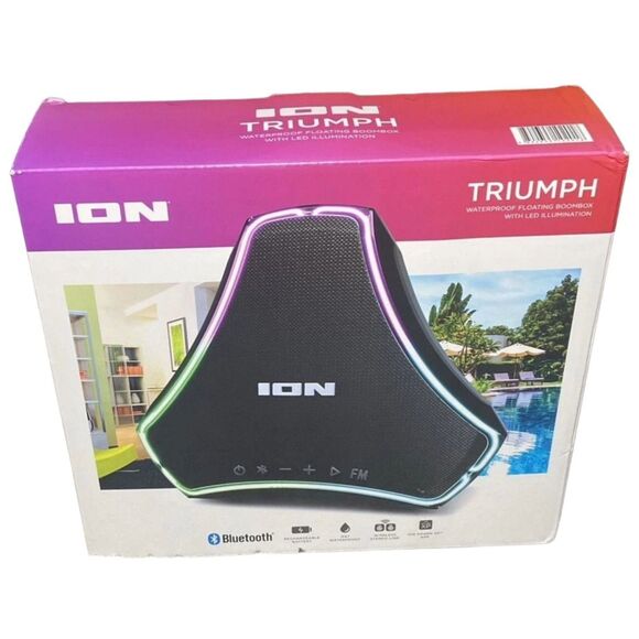 ION Audio Triumph 26W Bluetooth Speaker Waterproof Floating LED Light IP67 - Picture 1 of 7